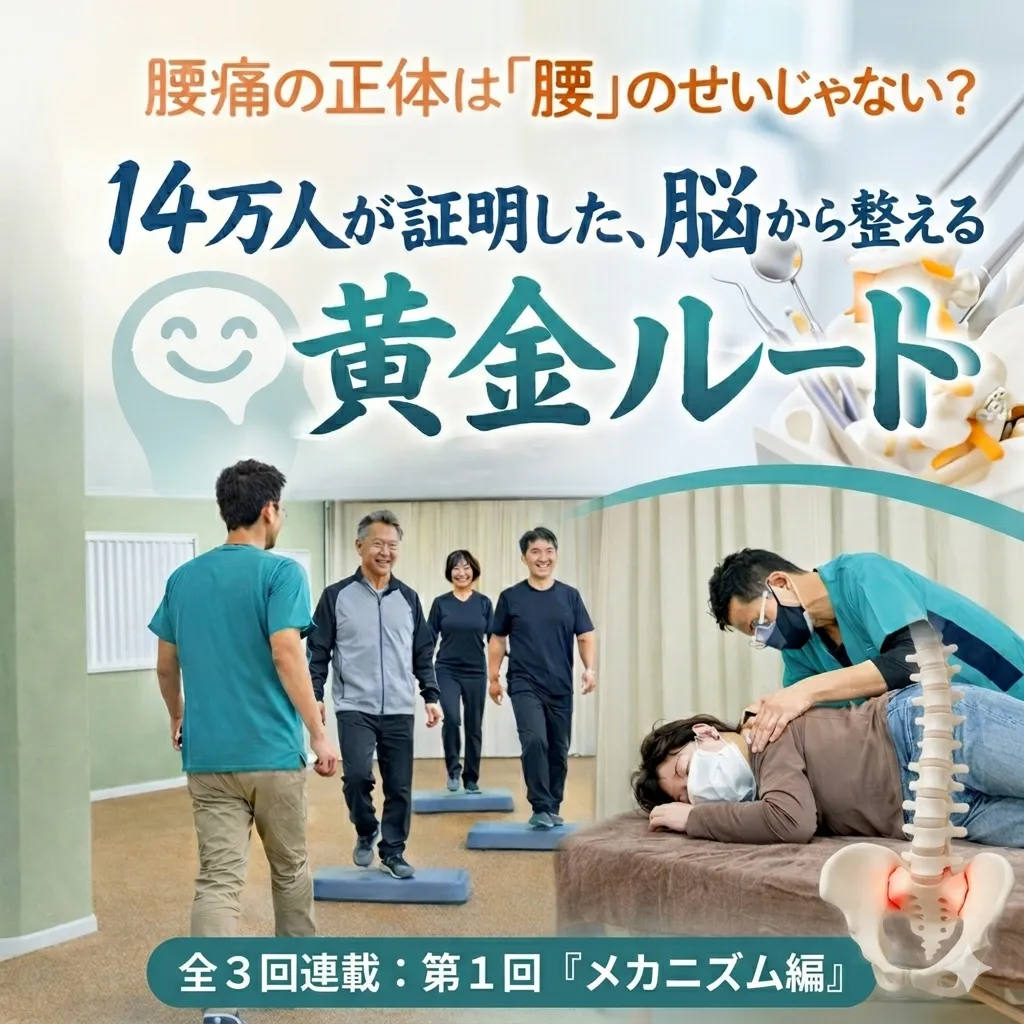 【全3回連載:第1回】腰痛の正体は「腰」のせいじゃない?14万人が証明した、脳から整える黄金ルート